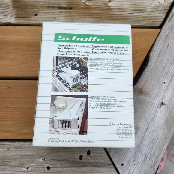 Schulte French Fry Cutter Chip Cutter Potato Masher Valentini Itali in box - Picture 10 of 12